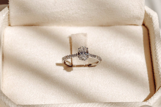 2 CT Round Three Stones Lab Grown Diamond Engagement Ring