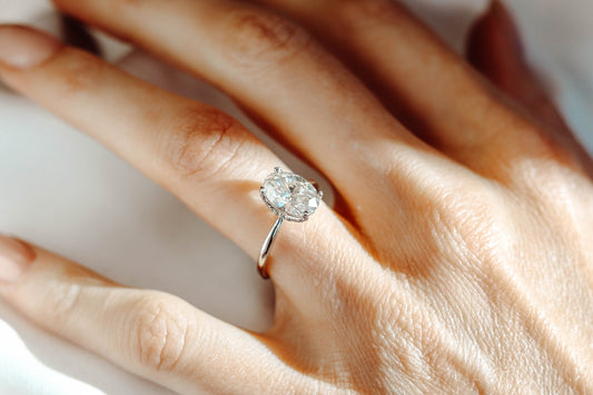 2 CT Round Three Stones Lab Grown Diamond Engagement Ring
