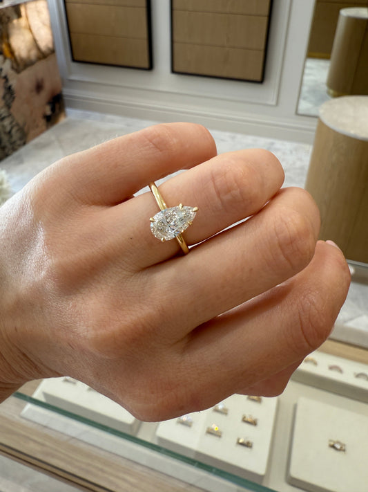 2 CT Round Three Stones Lab Grown Diamond Engagement Ring