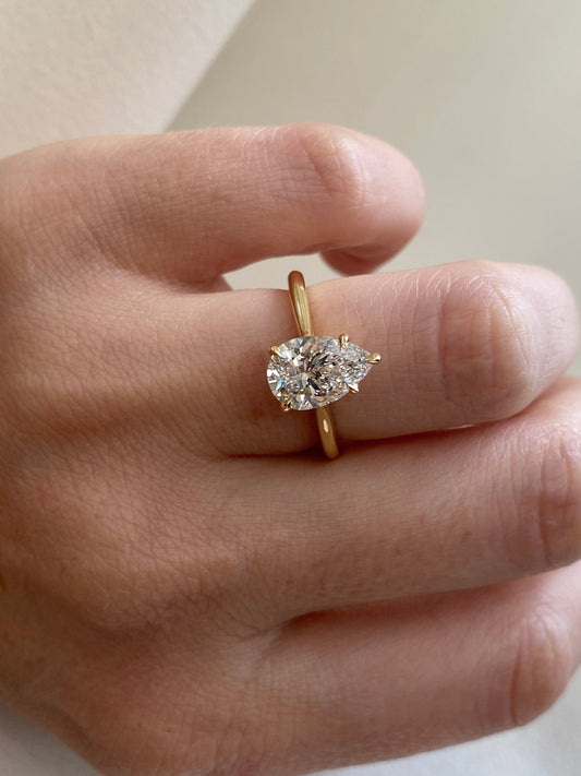 2 CT Round Three Stones Lab Grown Diamond Engagement Ring