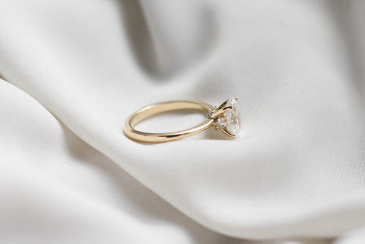 2 CT Round Three Stones Lab Grown Diamond Engagement Ring