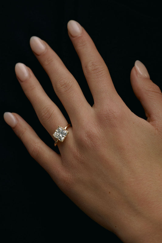 2 CT Round Three Stones Lab Grown Diamond Engagement Ring