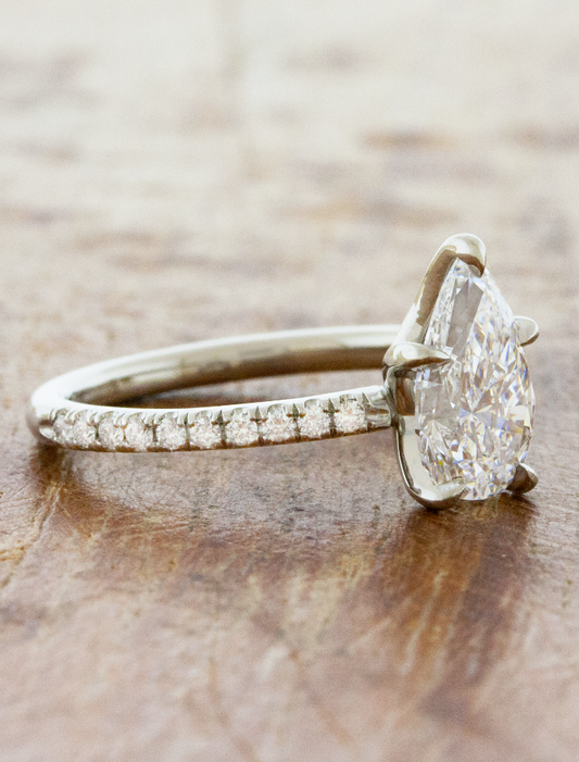 2 CT Round Three Stones Lab Grown Diamond Engagement Ring