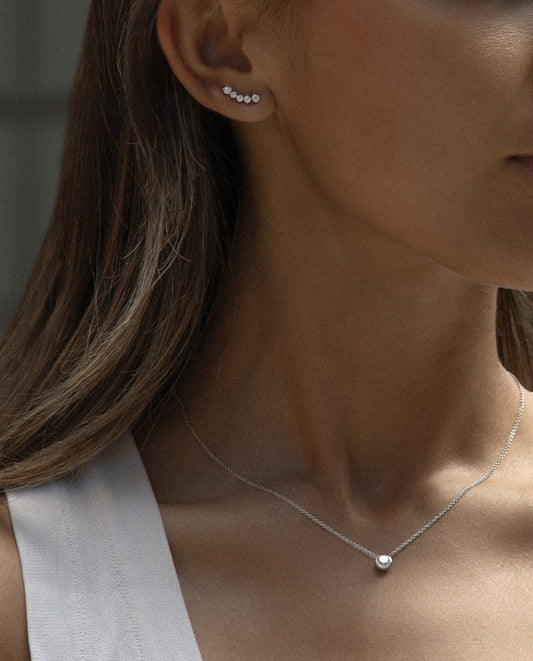 1.0 CT Round Bezel Solitaire Lab Grown Diamond Necklace