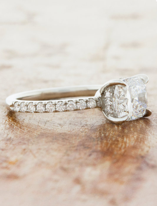 2 CT Round Three Stones Lab Grown Diamond Engagement Ring