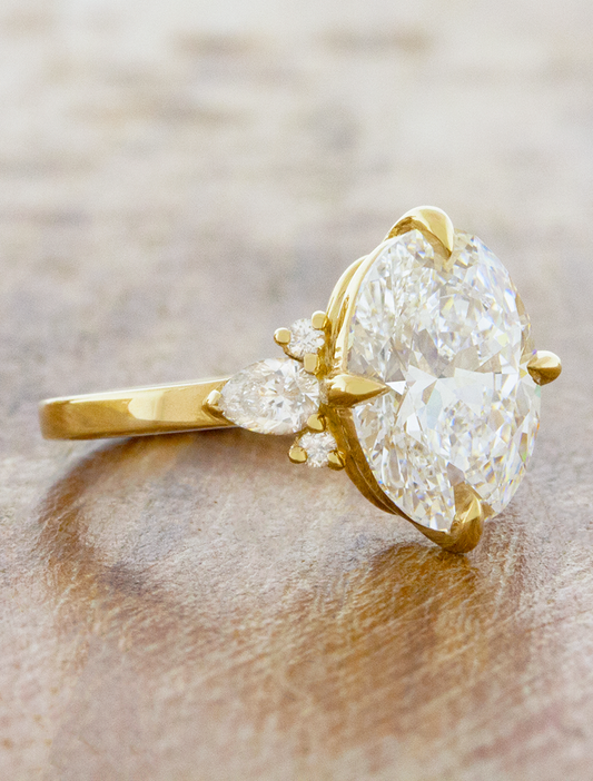 2 CT Round Three Stones Lab Grown Diamond Engagement Ring