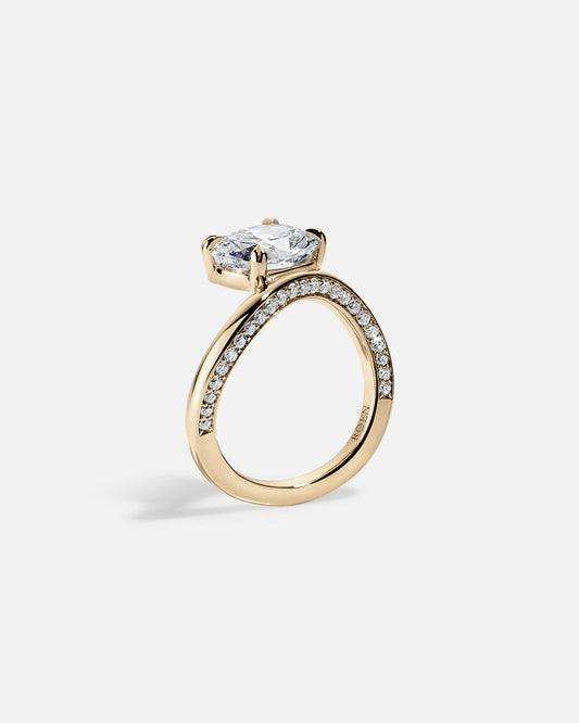 Marquise Cut Cluster Styled Lab Grown Diamond Engagement Ring
