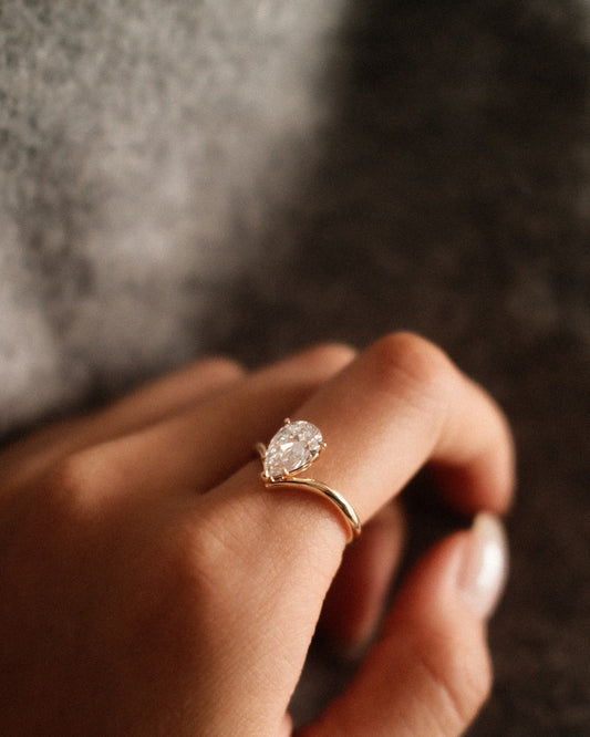 2 CT Round Three Stones Lab Grown Diamond Engagement Ring