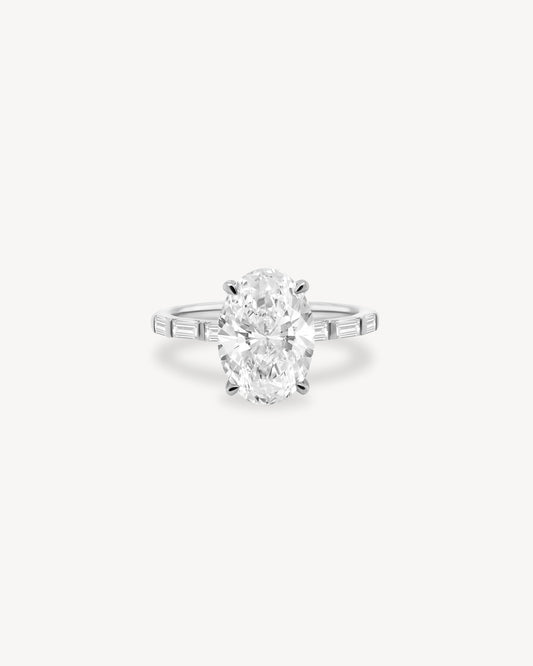 2 CT Round Three Stones Lab Grown Diamond Engagement Ring