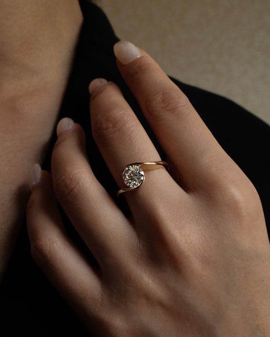2 CT Round Three Stones Lab Grown Diamond Engagement Ring