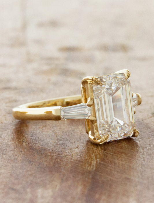 2 CT Round Three Stones Lab Grown Diamond Engagement Ring