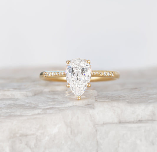 2 CT Round Three Stones Lab Grown Diamond Engagement Ring