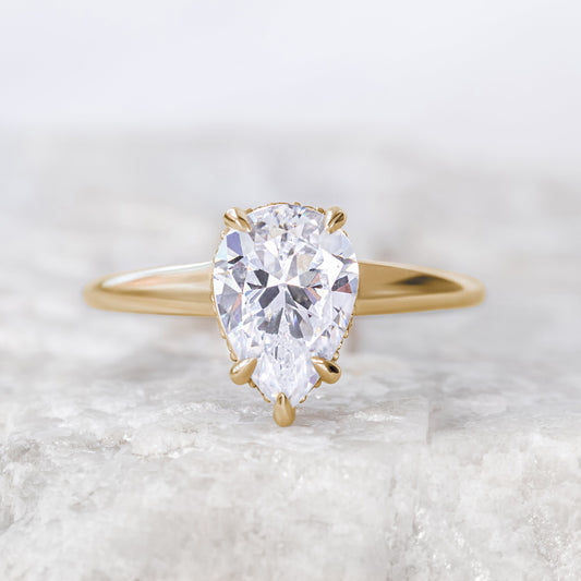 2 CT Round Three Stones Lab Grown Diamond Engagement Ring