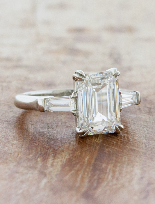 2 CT Round Three Stones Lab Grown Diamond Engagement Ring