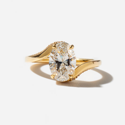 2 CT Round Three Stones Lab Grown Diamond Engagement Ring