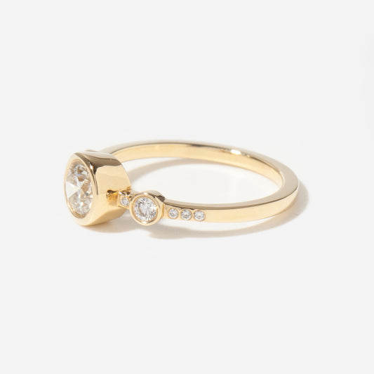 2 CT Round Three Stones Lab Grown Diamond Engagement Ring