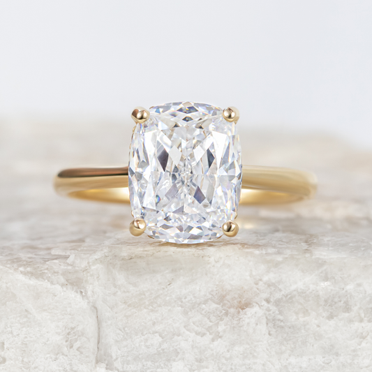 2 CT Round Three Stones Lab Grown Diamond Engagement Ring