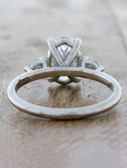 2 CT Round Three Stones Lab Grown Diamond Engagement Ring