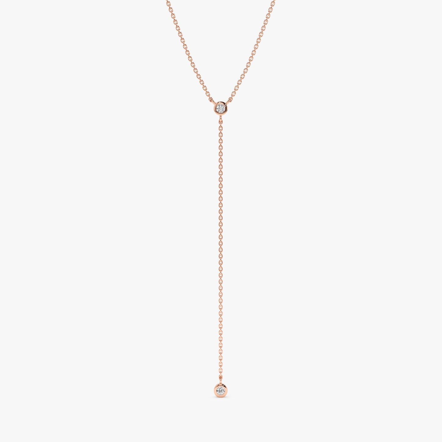 1.0 CT Round Bezel Solitaire Lab Grown Diamond Necklace