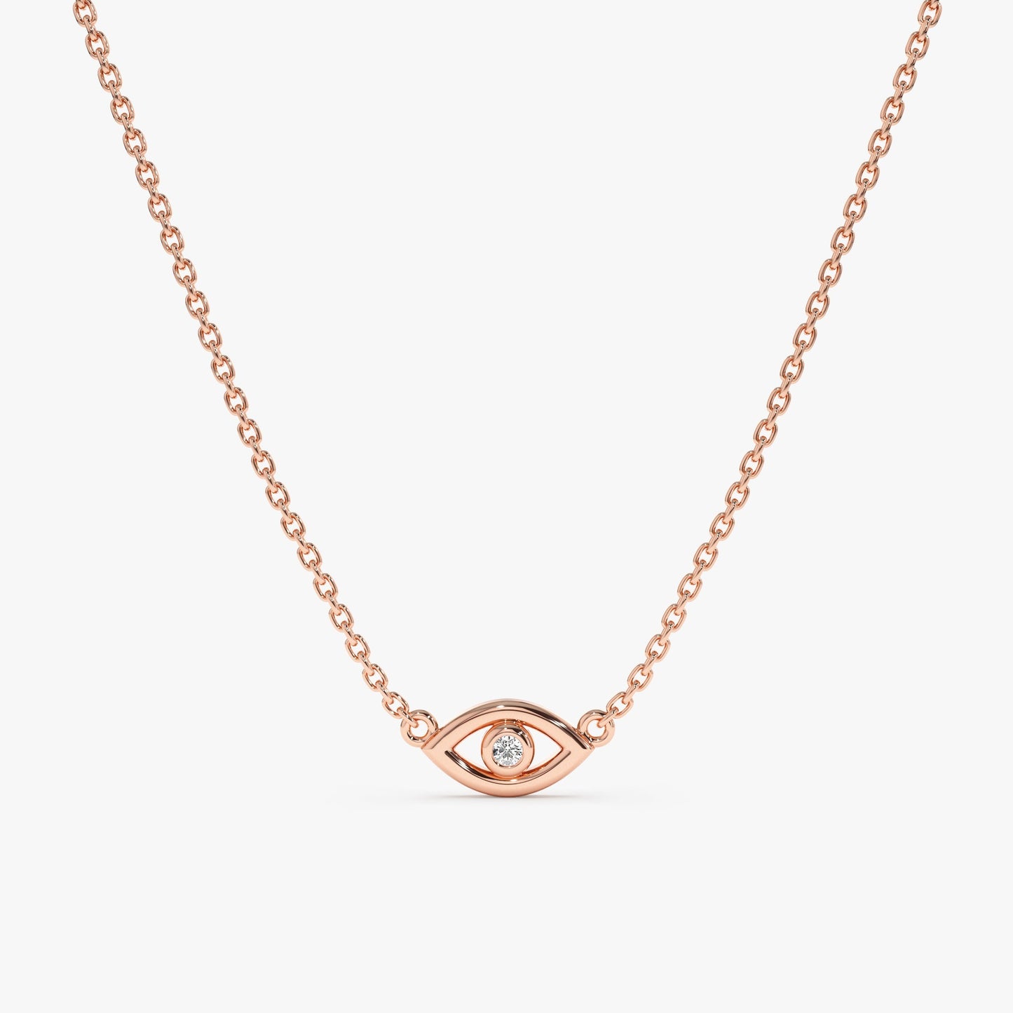 1.0 CT Round Bezel Solitaire Lab Grown Diamond Necklace
