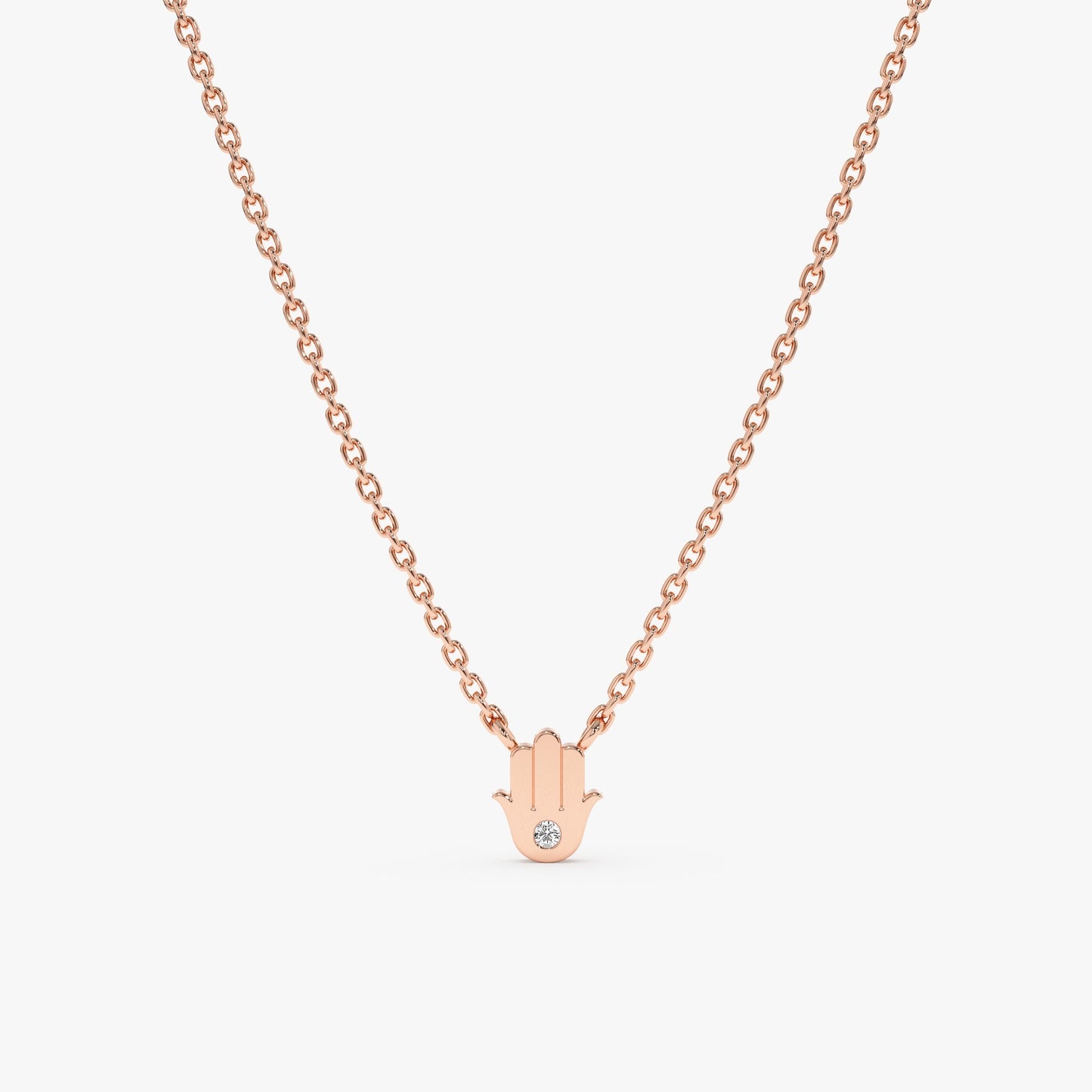 1.0 CT Round Bezel Solitaire Lab Grown Diamond Necklace