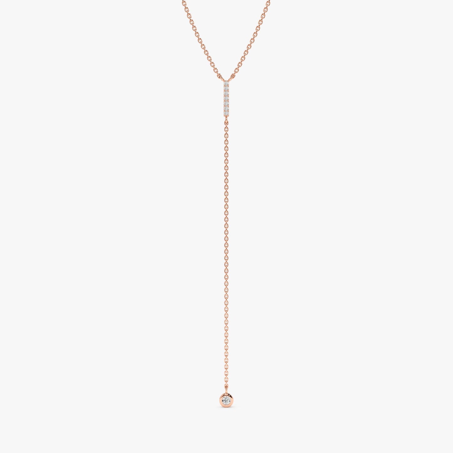 1.0 CT Round Bezel Solitaire Lab Grown Diamond Necklace