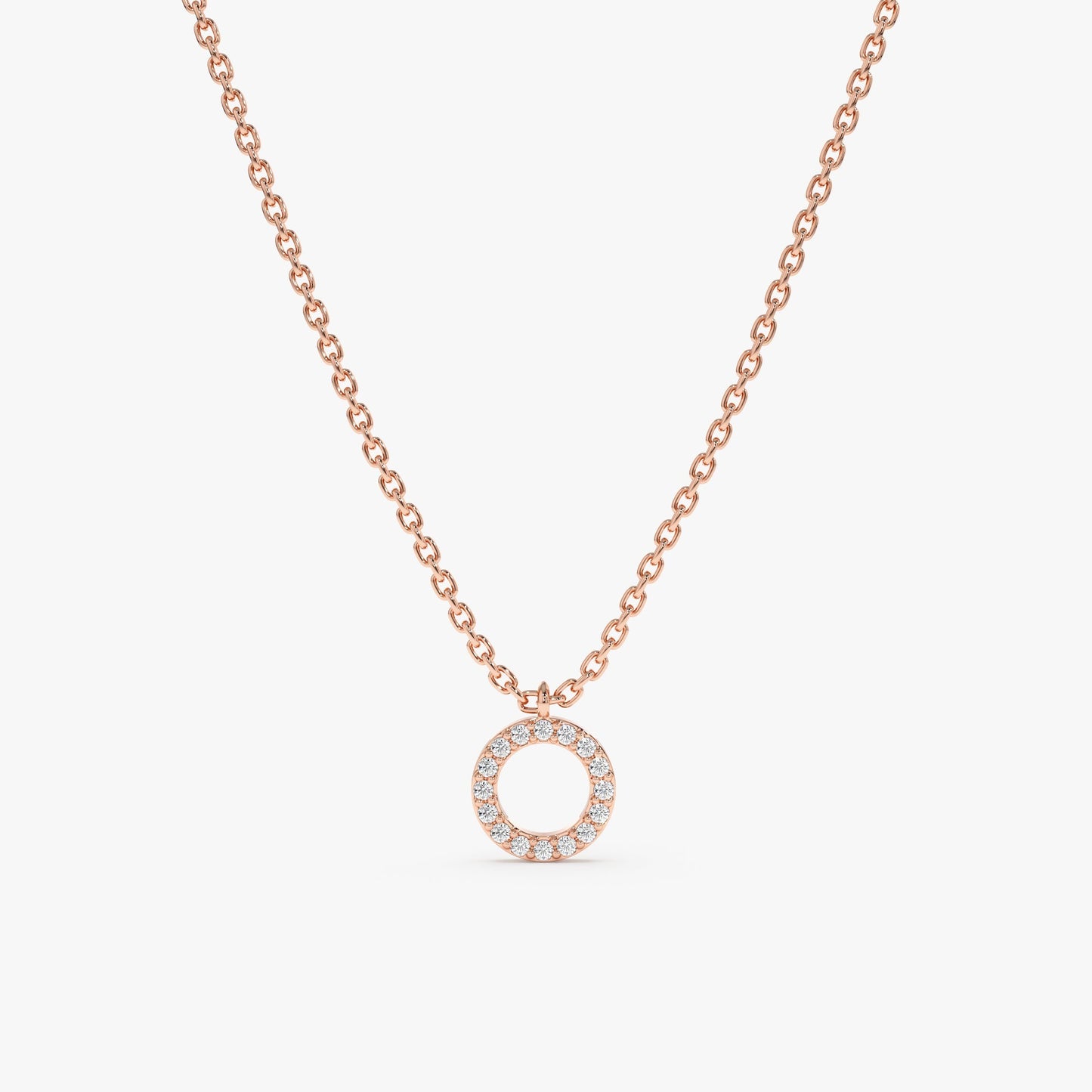 1.0 CT Round Bezel Solitaire Lab Grown Diamond Necklace