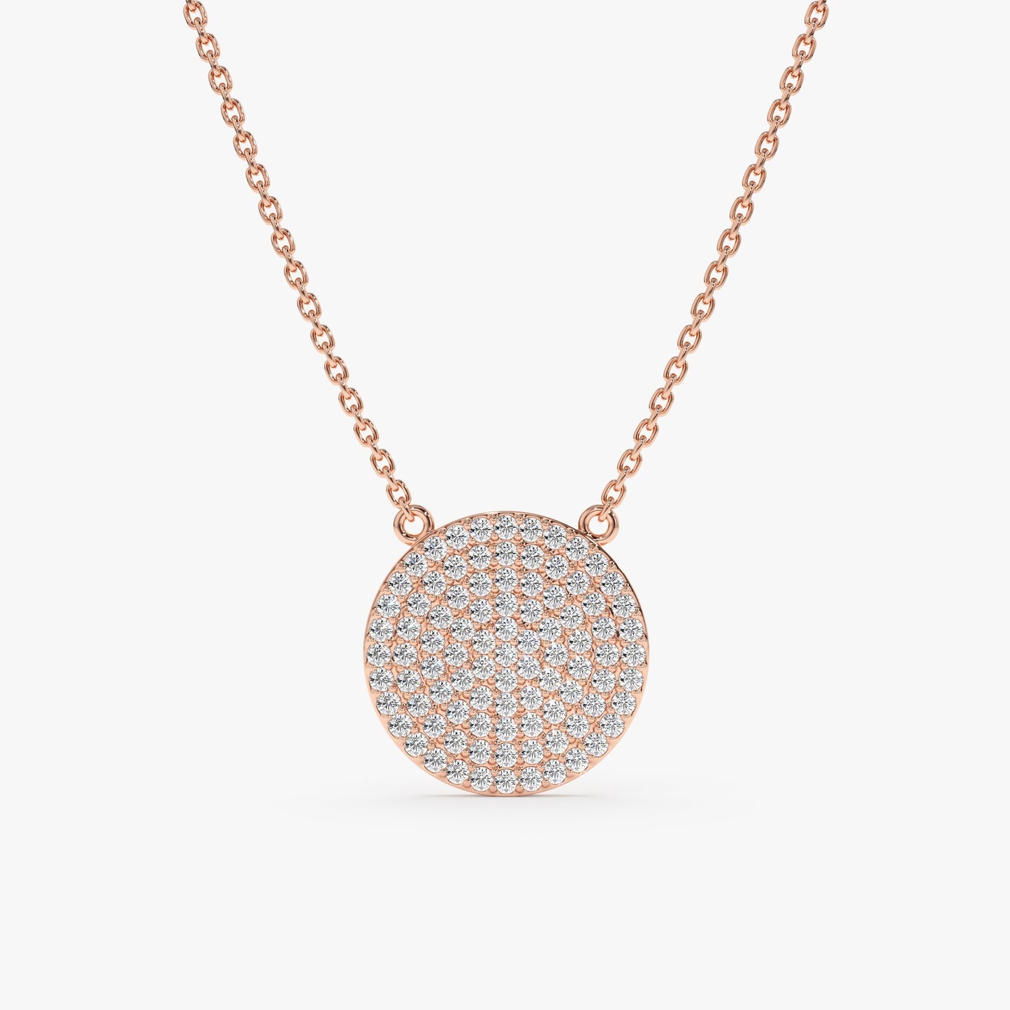1.0 CT Round Bezel Solitaire Lab Grown Diamond Necklace