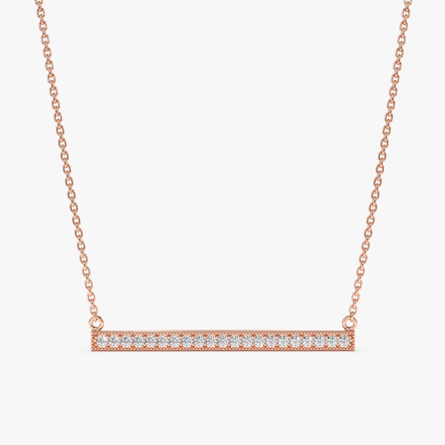 1.0 CT Round Bezel Solitaire Lab Grown Diamond Necklace