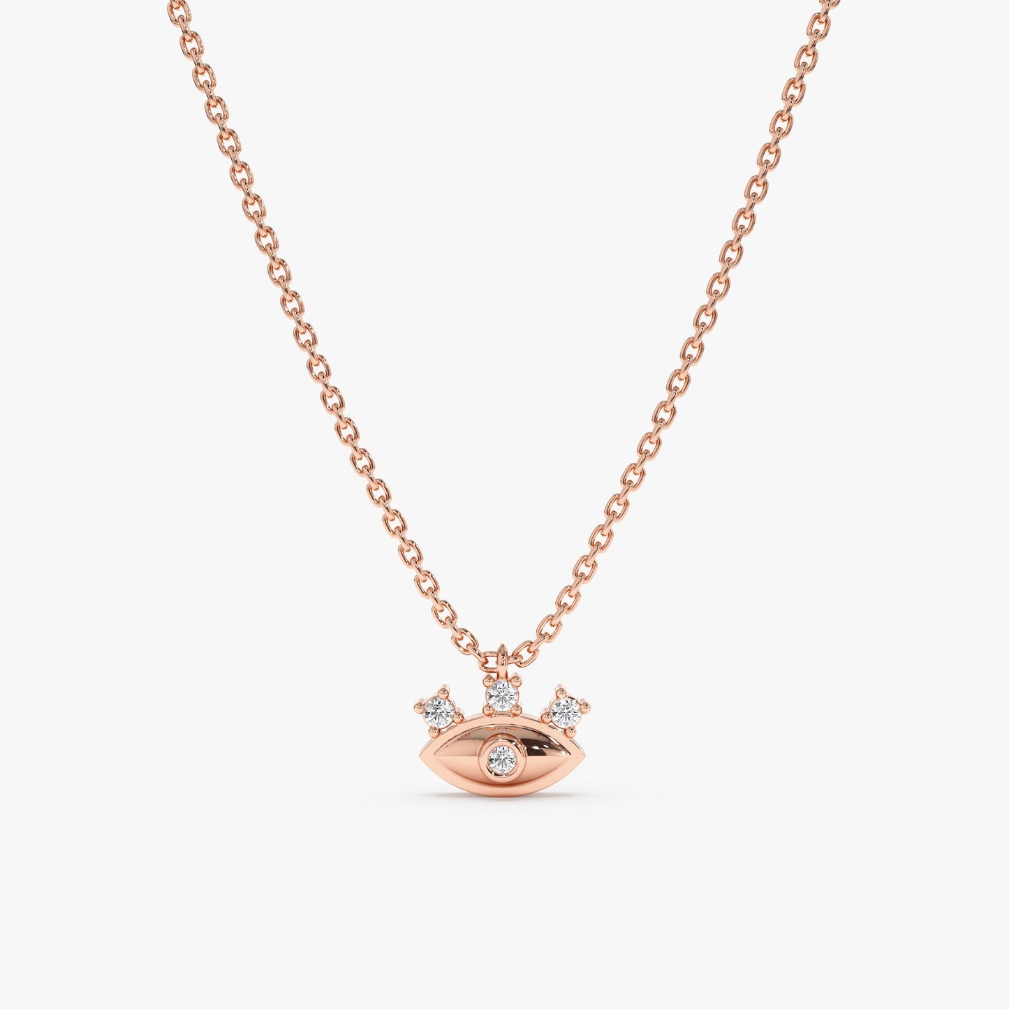 1.0 CT Round Bezel Solitaire Lab Grown Diamond Necklace