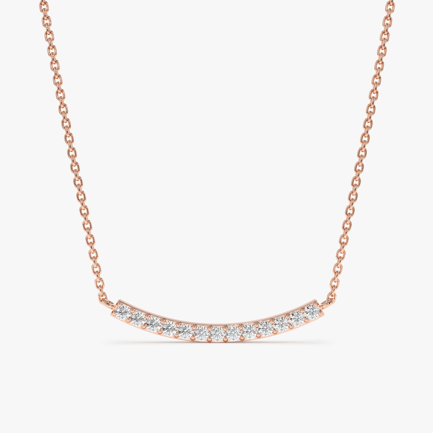 1.0 CT Round Bezel Solitaire Lab Grown Diamond Necklace