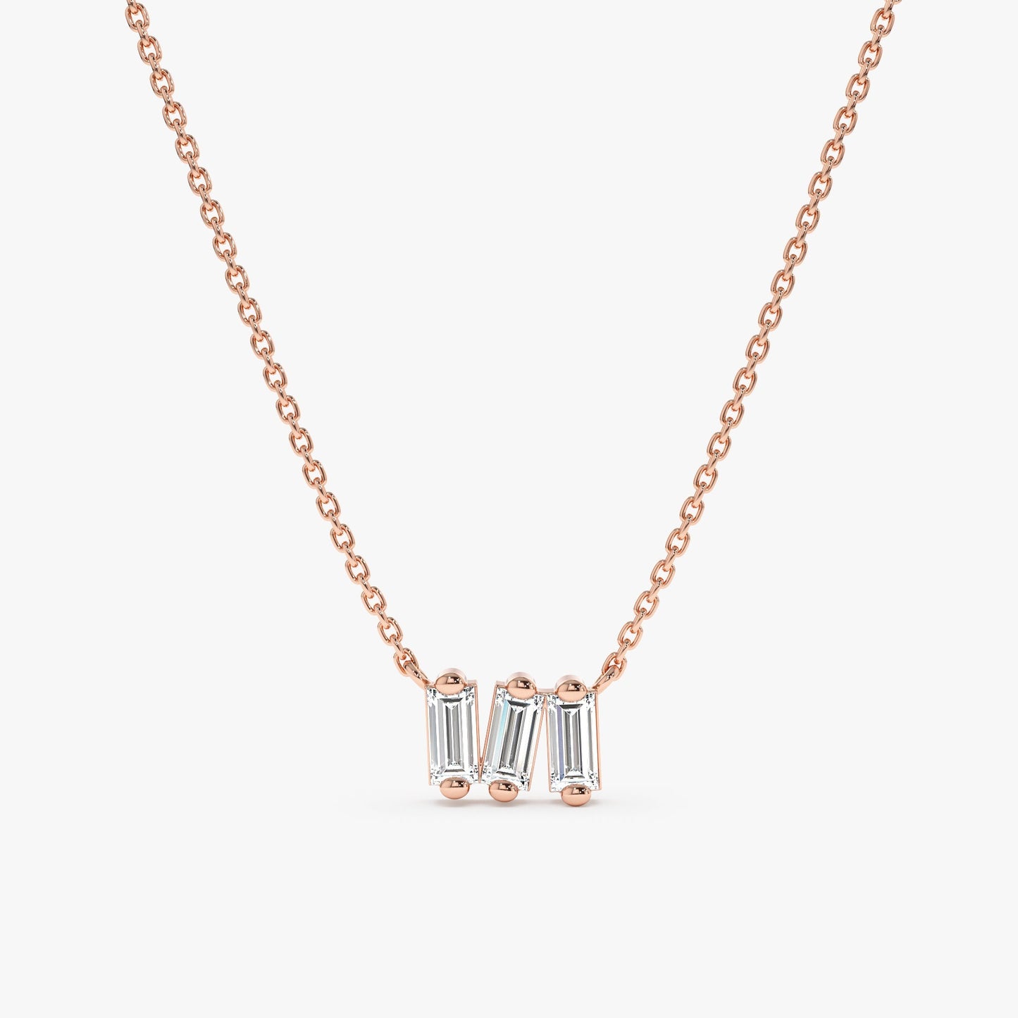 1.0 CT Round Bezel Solitaire Lab Grown Diamond Necklace
