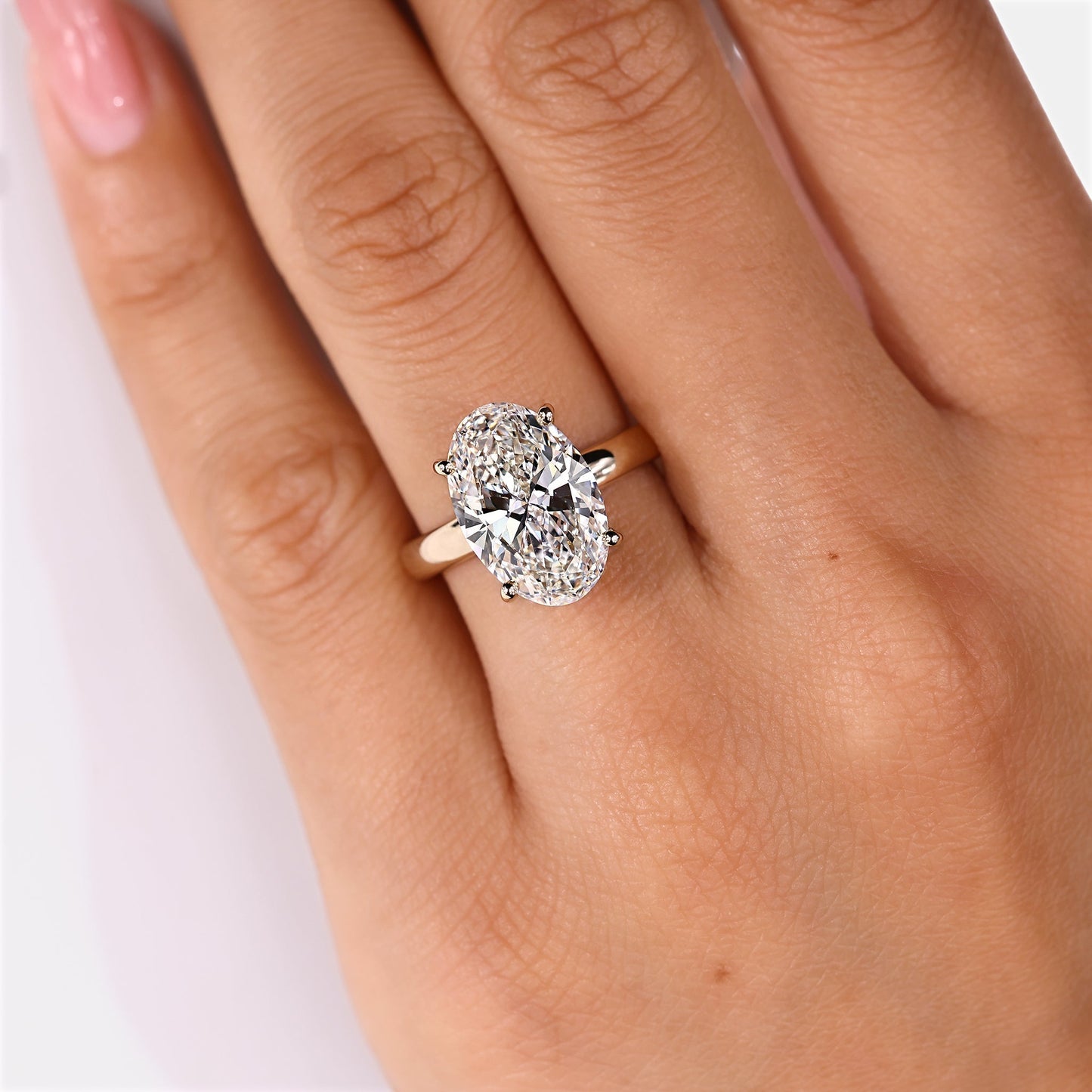 Cushion Hidden Halo Lab Grown Diamond Engagement Ring