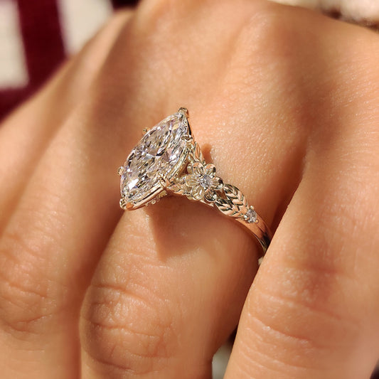 Cushion Hidden Halo Lab Grown Diamond Engagement Ring