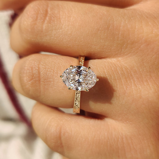 Cushion Hidden Halo Lab Grown Diamond Engagement Ring