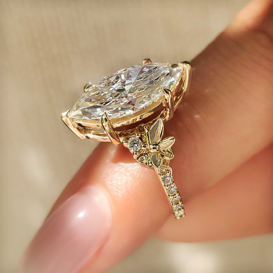 Cushion Hidden Halo Lab Grown Diamond Engagement Ring