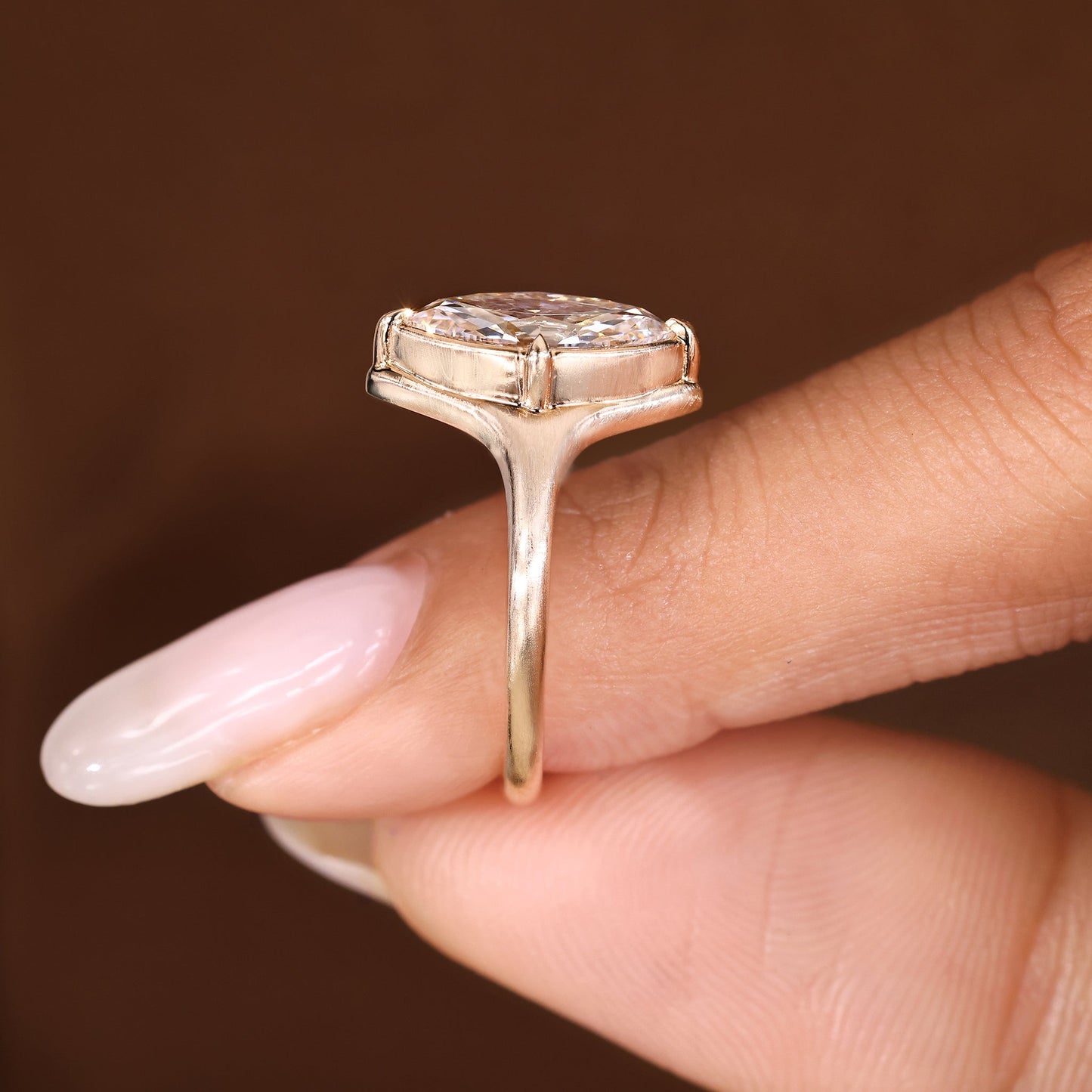 Cushion Hidden Halo Lab Grown Diamond Engagement Ring