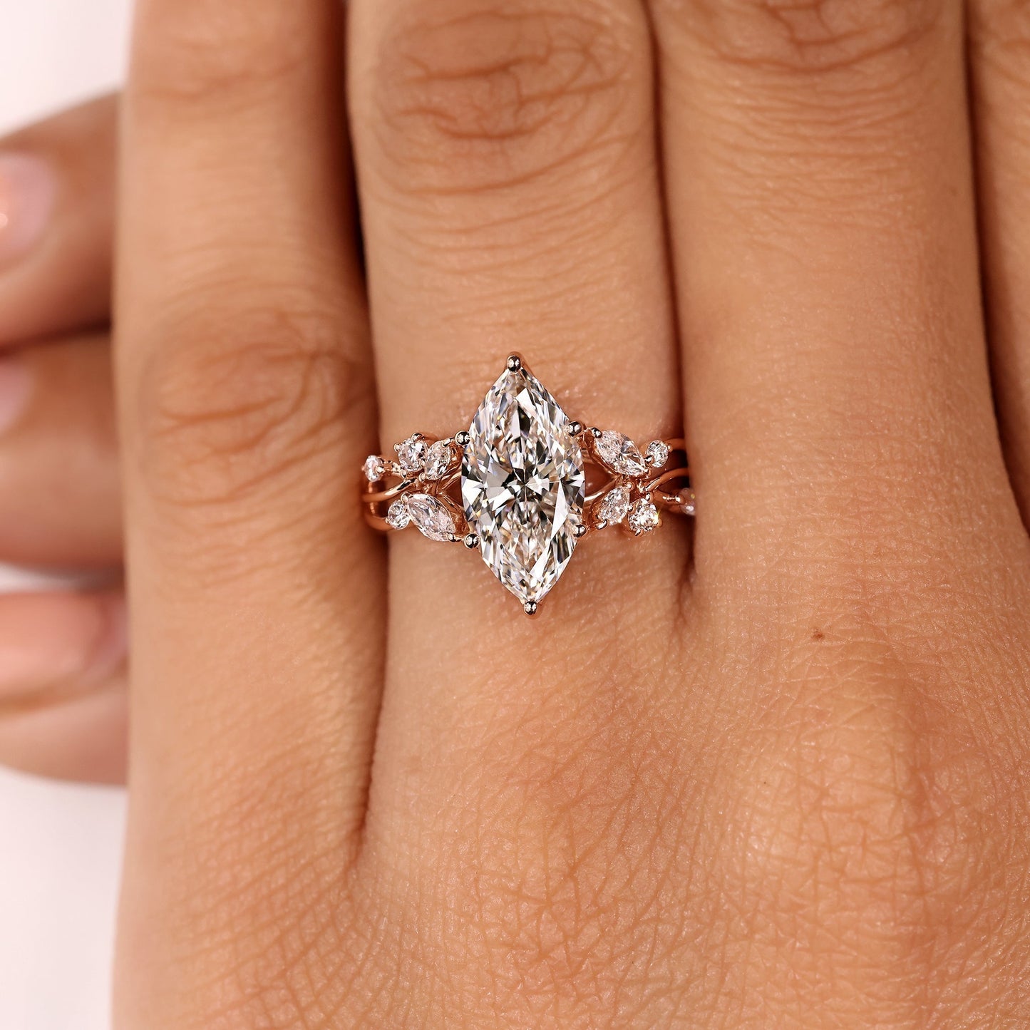 Cushion Hidden Halo Lab Grown Diamond Engagement Ring
