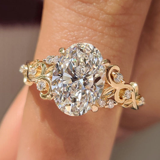 Cushion Hidden Halo Lab Grown Diamond Engagement Ring