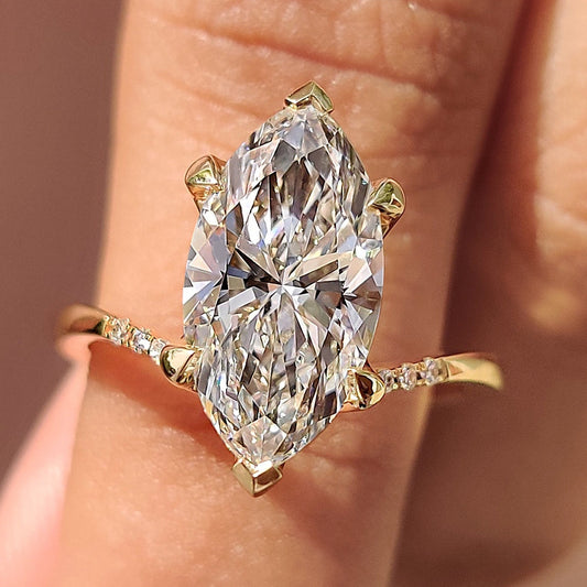 Cushion Hidden Halo Lab Grown Diamond Engagement Ring