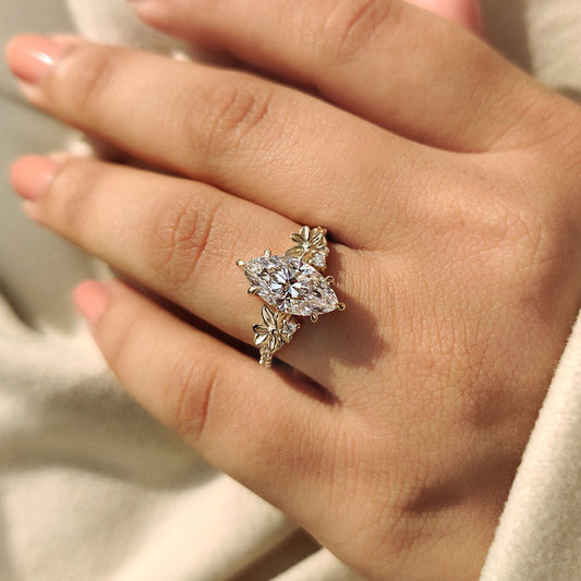 Cushion Hidden Halo Lab Grown Diamond Engagement Ring