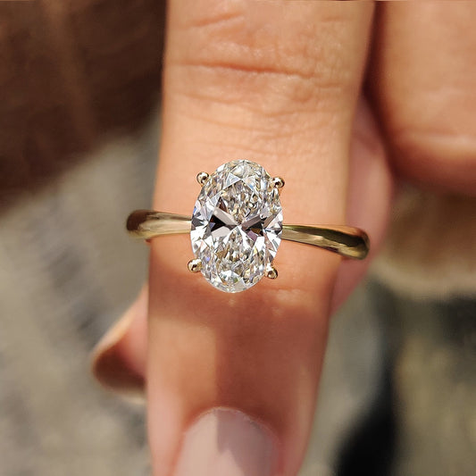 Cushion Hidden Halo Lab Grown Diamond Engagement Ring