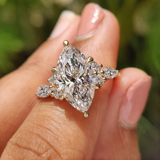 Cushion Hidden Halo Lab Grown Diamond Engagement Ring