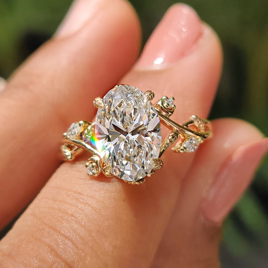 Cushion Hidden Halo Lab Grown Diamond Engagement Ring