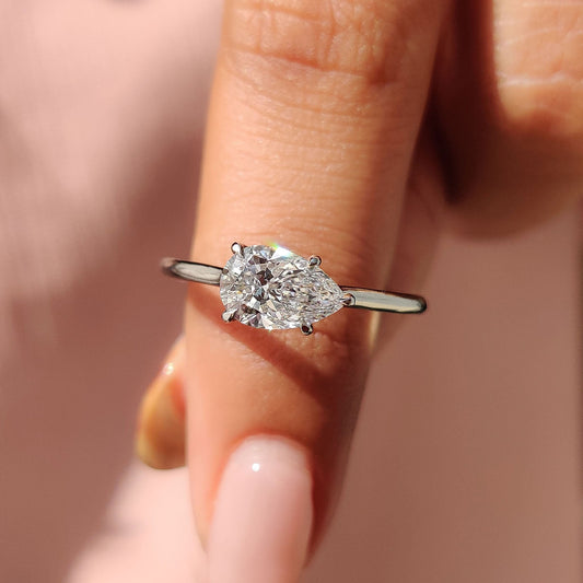 Cushion Hidden Halo Lab Grown Diamond Engagement Ring