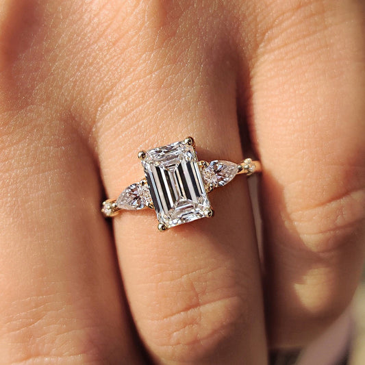 Cushion Hidden Halo Lab Grown Diamond Engagement Ring