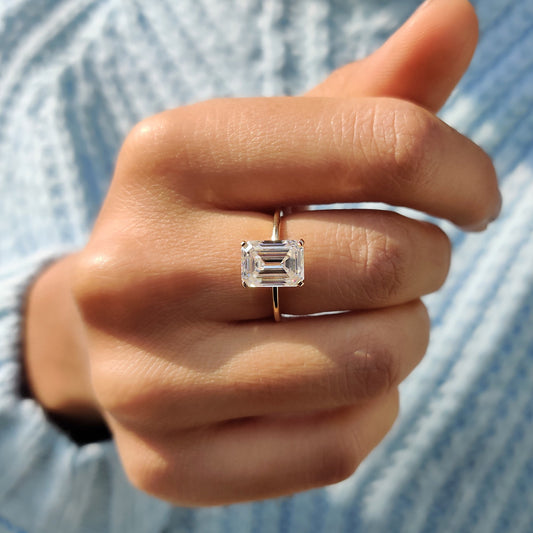 Cushion Hidden Halo Lab Grown Diamond Engagement Ring