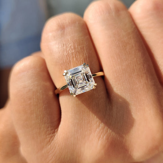 Cushion Hidden Halo Lab Grown Diamond Engagement Ring