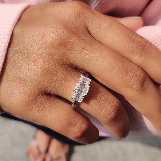 Cushion Hidden Halo Lab Grown Diamond Engagement Ring