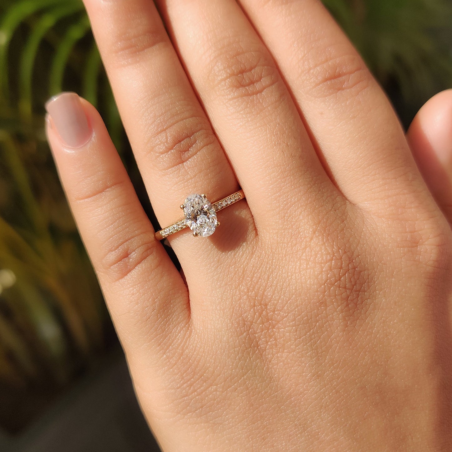 Cushion Hidden Halo Lab Grown Diamond Engagement Ring